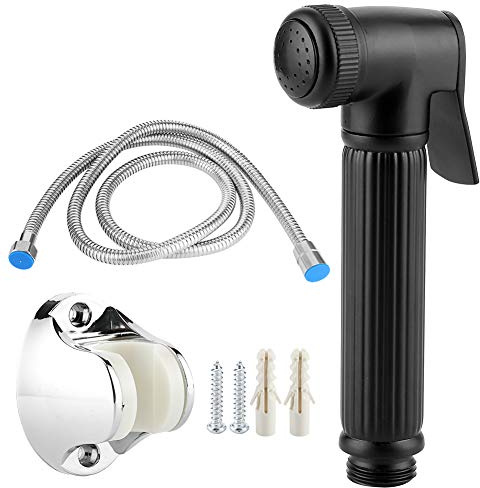 Kuuleyn Handheld Toilet Bidet Sprayer for Toilet, G1/2in Thread Handheld Toilet Bidet Sprayer Set Kit Copper Hand Bidet Hose Holder Bathroom Accessories
