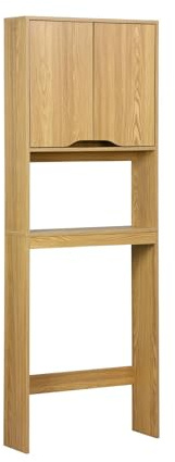 sweeek - Vintage Regal/WC-Möbel in Eschenholzoptik 64 x 20 x H 180 cm – Nepal