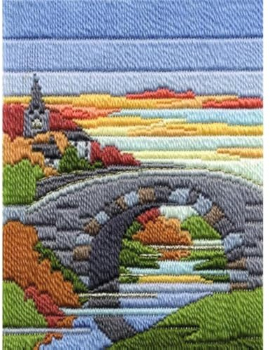 Bothy Threads DW14MLS15 24 x 17 cm Long Stitch Kit Seasons - Autumn Evening Counted Pattern