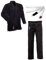 Ju-Sports BJJ Starter Gi Fortaleza Schwarz + BJJ Gürtel Blau A3 I Leichter & solider Brazilian Jujutsu Anzug für Einsteiger I BJJ Gi Herren I 100% Baumwolle