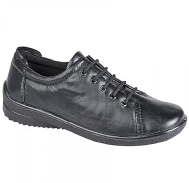 Mod Comfys Womens/Ladies 5 Eye Lace to Toe Softie Leather Leisure Shoes