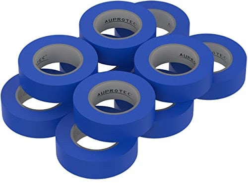 AUPROTEC 10x Isolierband blau 15mm x 10m VDE Isoband PVC Elektriker Klebeband DIN EN 60454-3-1