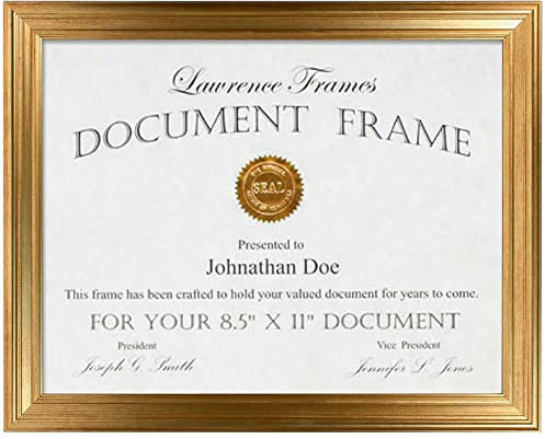 Lawrence Frames 8,5 x 11 Sutter brüniert Gold Bilderrahmen