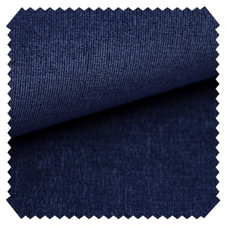 novely® ISSUM - Samtweicher Chenille-Möbelstoff - Sehr Robuster Polsterstoff - Pflegeleichte Meterware 1lfm | Farbe: 27 Dunkelblau