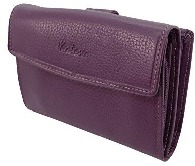 KATANA Porte Monnaie Femme en Cuir réf 953109 Taille Moyenne (10 Couleurs Disponible) (Violet)
