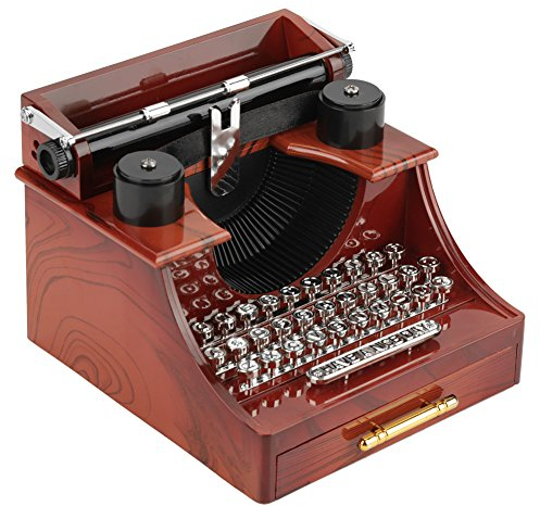 Hztyyier Vintage Schreibmaschinen Spieluhr, Retro Spieluhr für Zuhause, Büro, Arbeitszimmer, Dekoration, Geburtstags vorhanden