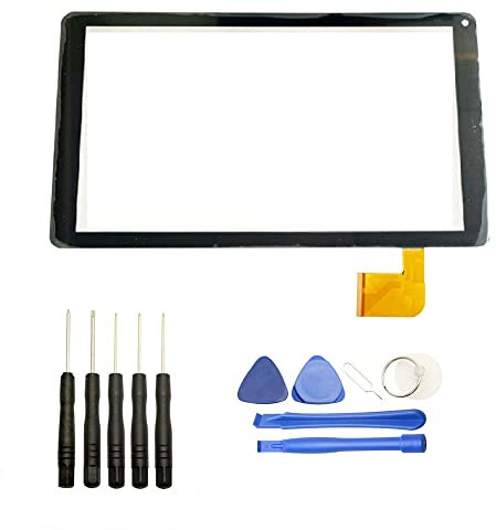 Visiodirect® Vitre écran Tactile Compatible avec Tablette Thomson TEO10R TEO10R-BK16C SPTEO10BK16 TEO10R-WH8CD Taille 10.1 Noire + Kit Outils