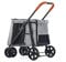 Hundewagen für große Hunde, Hundebuggy bis 30 Kg, Pet Travel Kinderwagen Hund Katze Hundewagen Hundebuggy Pet Hunde Buggy Stroller Jogger Anhänger, Faltbarer Trägerwagenwagen (Color : Grey)