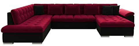 Mirjan24 Eckcouch Ecksofa Niko Bis, Design Sofa Couch mit Schlaffunktion und Bettkasten U-Sofa Farbauswahl Wohnlandschaft vom Hersteller (Ecksofa Rechts, Kronos 07 + Kronos 02 + Kronos 07)