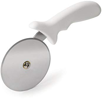 5inch Commercial Heavy Duty Stainless Steel Black Pizza Cutter Wheel Slicer (White)