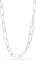 LeCalla 925 Sterling Silber Italienische Büroklammer Kette Halskette für Frauen 91,4 cm