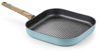 BRA Nordik Grill con rayas 28 cm, aluminio forjado con antiadherente, apto para todo tipo de cocinas incluida inducción