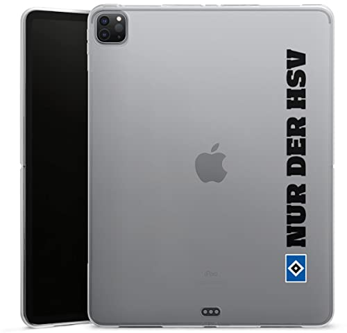 DeinDesign Silikon Hülle kompatibel mit Apple iPad Pro 12.9 (2020) Case Tablet Hülle Hamburger SV transparent HSV