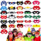 LGZIN 32 Pezzi Maschere di Supereroi, Maschere Feltro Superhero Mask, Supereroi Maschere Mask Cosplay con Corda Elastica, Mascherata per Feste per Adulti per Bambini