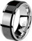 Taffstyle Band Ring Edelstahl mit Spinning Herrenring Damenring Partnerring Trauring Damen Herren Silber Schwarz Größe 54 (17.2) Breit 6mm