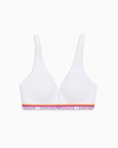 EMPORIO ARMANI Damen Padded Triangle Bra Gepolsterter BH, White,