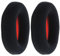 EMSea 1 par de Almohadillas de Repuesto compatibles con Kingston HyperX Cloud II Gaming Auriculares Auriculares de Espuma de Franela Accesorios Negro Rojo