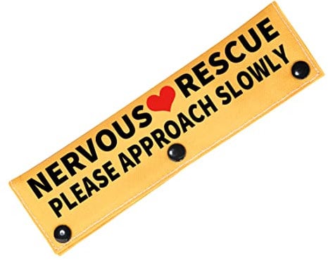 Anxious Dog Leash Wrap for Rescue and Nervous Dogs - Sleeve (Approach Slowly S)