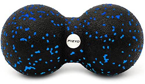 Fizyo Massage Ball Massage Roller, Roller für Rehabilitation Yoga-Übungen Crossfit Anti-Stress, Entspannung, Ideal für Rückenschmerzen, Ischias, Form Peanut (blau)