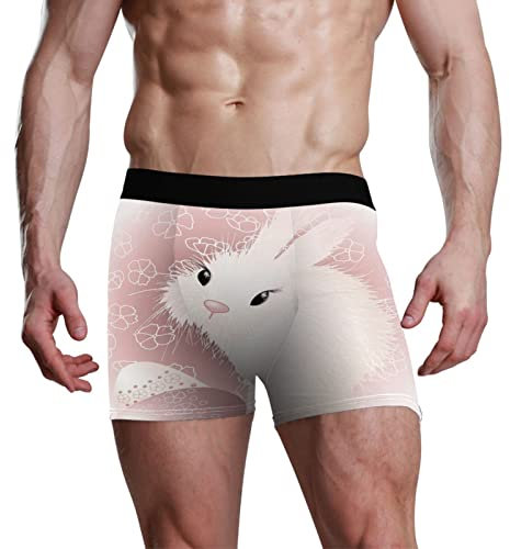 YOUJUNER Osterhase Hase Rosa Herren Trunk Boxershorts Slips Hosen Unterwäsche Unterhosen Boxershorts für Herren, mehrfarbig, L