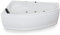 Basera® BASIC Indoor Eck-Whirlpool Badewanne Formentera 160 x 90 cm mit 9 Massagedüsen, LED-Ambiente