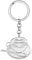 LONYOO Elegant Stainless Steel Coffee Cup Keychain Car Key Handbag Keyring Jewellery Gifts for Women Girls Charms (Silver Plated Coffee Cup)