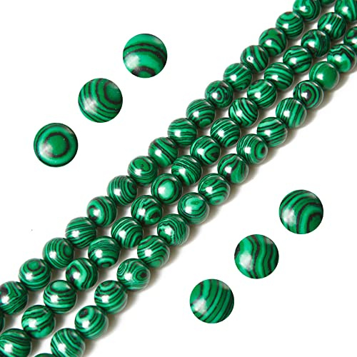 100pcs 8mm Malachite Beads Natural Gemstone Beads Round Loose Beads for Jewelry Making