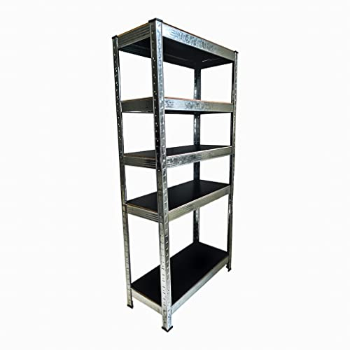ProLiving Schwerlastregal Steckregal Metallregal Werkstattregal Kellerregal schwarz Verschiedene Größen 875kg belastbar verzinkt (144x70x30 cm)