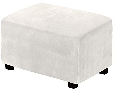 Meigeh Hocker bezug rechteckig hockerbezüge bezug für hocker quadratisch ottomane hocker bezug Ottomane Schonbezug Elfenbein