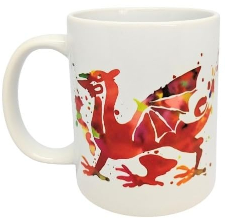 Tasse mit Walisischer Drachen-Motiv, Cymru am Byth (Wales Forever)
