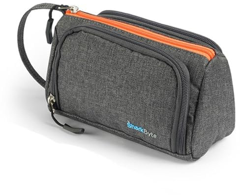 SharkByte Großes Federmäppchen für Mädchen/Jungen, Stifteetui aus recyceltem Stoff mit großem Fassungsvermögen, Schreibwaren-Organizer für Schule, Hochschule, Federmäppchen mit Griff für Studenten