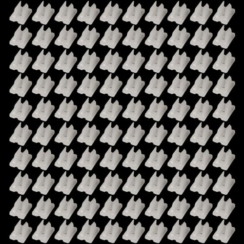 TopHomer 100 Stück LED Lichtschlauch Clips, LED Befestigungsclips Halter für 5-6mm Neon Wandmontage LED Lichterkette Wandleuchte Familie Parteien Festivals Hochzeiten (H-0612)