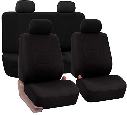 CRTTRS Auto Schonbezüge Komplettset für Jeep Renegade 2015-2020 5 Sitze, Auto Waschbar Und Anti-Rutsch Autositzbezüge Set Allwetter Rutschfester Sets Sitzschutz Innenzubehör,A Black
