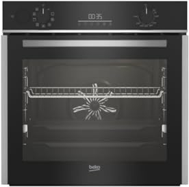 Four encastrable Pyrolyse Chaleur tournante et brassée BEKO BCBIS14300MPSE Inox - Porte froide - 72L - 59,4 cm