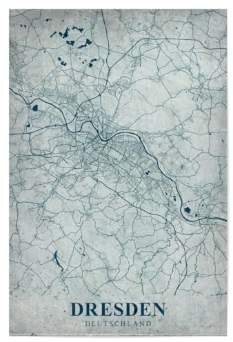 artboxONE Poster 90x60 cm Städte/Dresden Dresdner Vintage Stadtplan - Bild Dresden Dresden Dresden City