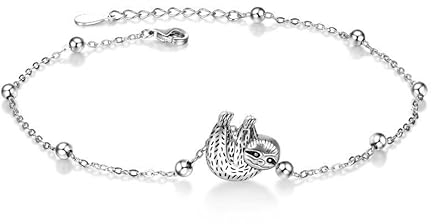 JERWLI Faultier Armband für Frauen Sterling Silber Faultier Armband Faultier Schmuck Geschenke für Frauen Mädchen
