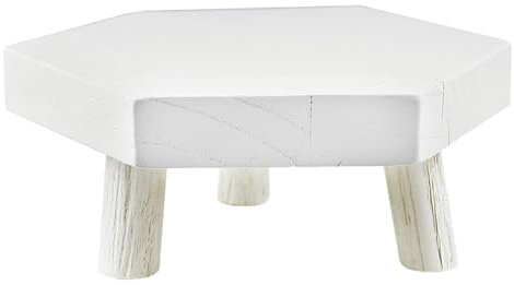 WJnflQN Taburete de madera con soporte para plantas, soporte para macetas de madera - Taburete de madera para macetas, soporte para macetas,Pedestal decorativo hexagonal para plantas en macetas,