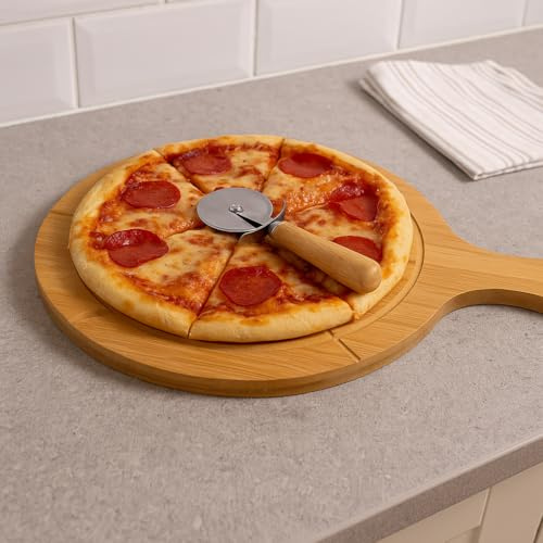 Marco Paul Small Wooden Chopping Board On Legs Mango Wood Board Kitchen Cooking Chop Board Cookware Kitchenware Kitchen Counter Board for Meat Vegetables & Cheese (Pizza cutting Board)