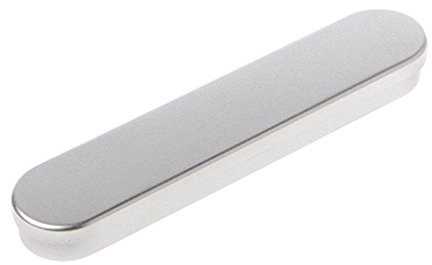 Lápiz de estaño plateado para estuche, caja de almacenamiento de bolígrafos, papelería, escuela, oficina, U
