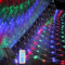 Eulenke lichternetz solar 2x2m, 240 LEDs Bunt Energieeinsparung lichternetz mit Fernbedienung, Helligkeit einstellbar, 8 Modi + Memory-Funktion, IP44, Lichtempfindlich Kontrolle