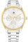 Tommy Hilfiger Multi Zifferblatt Quarz Uhr für Damen mit Silbernes Edelstahlarmband - 1782744