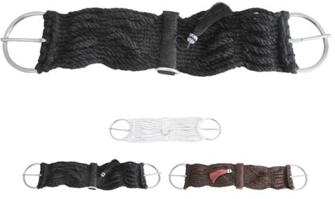 NETPROSHOP Western Sattelgurt Schnurengurt aus Baumwolle für Pony, Shetty, Mini Shetty, ca. 30 cm oder 38 cm lang, Groesse:M, Farbe:Schwarz