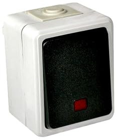 Interruptor de timbre gris para montaje en superficie, ideal para casas y oficinas. Su diseño moderno combina comodidad y elegancia, permitiendo el uso del timbre en cualquier lugar.