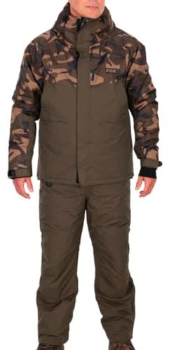 Fox Khaki/Camo Wintersuit - Thermoanzug, Angelanzug, Regenanzug für Angler, Größe:XXL