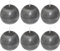 sopomarkt24 6x Rustic Kugelkerze Grau Ø 75x77mm – Hochwertige Wachskerzen im 6er-Set, Rustikale Kerze, Durchgefärbt, Premium-Kerzen mit Einzeldocht für Deko & Gemütlichkeit