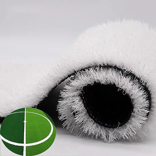 Kanduo Pelouse synthétique Tapis de Gazon synthétique for Balcon, Patio, extérieur, Jardin, Gazon Artificiel Blanc, fête, Mariage, Tapis de noël pelouse de Jardin(50x200cm)