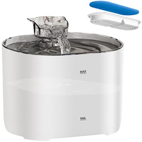 Fontaine pour animaux de compagnie | Fontaine à eau à filtre de circulation automatique pour chat – Silencieux pour plusieurs animaux de compagnie – Gamelle à boire pour intérieur maison, court voyage