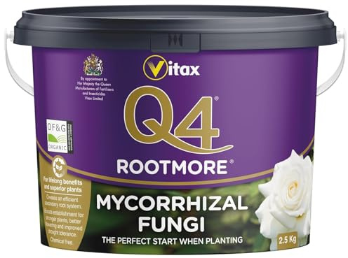 Vitax Q4 Rootmore 2.5kg | Mycorrhizal Fungi Root Stimulant | Stronger Roots | Reduces Transplant Stress | Organic | Trees Shrubs Roses Vegetables Flowers | Certified OF&G | Biostimulant