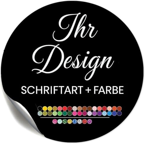 Aufkleber selbst gestalten–Personalisierte Sticker für Unternehmen, Verpackungen, Logos & Bilder-Wasserfest, robust & spülmaschinenfest personalisierte Etiketten,TextName (Text, 5.1 cm)