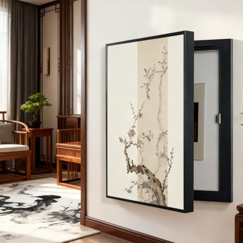 Copri Quadro Elettrico Decorativo - Coperchio Contatore Elettrico Interno Senza Foratura,Nascondere Contatore Luce，per Soggiorno, Camera da Letto, Ingresso